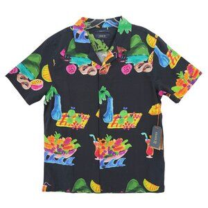 NWT ROARK Gonzo Tahiti Treat Shirt Hawaiian Organic Cotton Tencel Men's MEDIUM